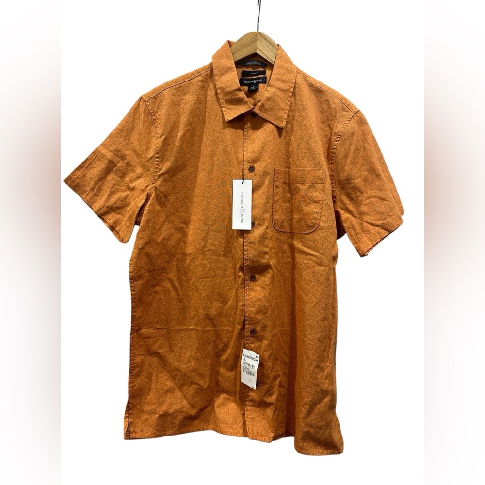 NWT Treasure and bond orange‎ button down size M